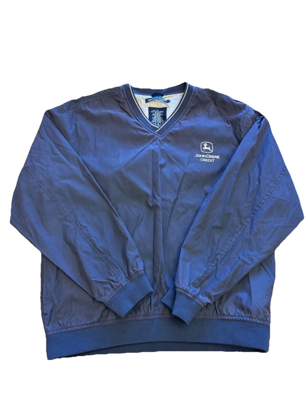 John Deere Men Windbreaker Shirt Jacket Pullover Large